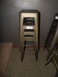 4) INDUSTRIAL DESIGN BAR STOOLS.