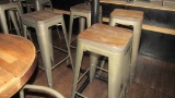 4 INDUSTRIAL DESIGN BAR STOOLS.