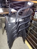 4) BLACK INDUSTRIAL CHAIRS