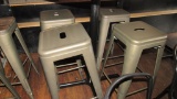 4 INDUSTRIAL DESIGN BAR STOOLS.