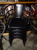 4) BLACK INDUSTRIAL CHAIRS