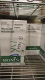 8) BOTTLES OF MONIN CARAMEL GOURMET SYRUP.