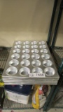 5) COMMERCIAL MUFFIN TINS.