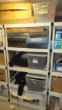 WHITE PLASTIC RACK WITH CONTENTS