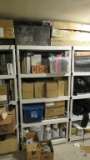 WHITE PLASTIC RACK WITH CONTENTS