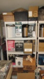 WHITE PLASTIC RACK WITH CONTENTS