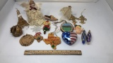 ASSORTMENT OF FRENCH INSPIRED & HOMEMADE ORNAMENTS