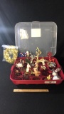 ASSORTMENT OF ORNAMENTS IN STORAGE CASE