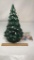 VINTAGE CERAMIC GREEN TREE WITH LIGHTS