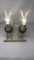 PAIR OF WHITE DEER FIGUIRNES