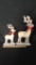 PAIR OF DENNIS BASSO WOODEN REINDEER HOLIDAY DECOR