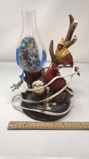 BRADFORD EXCHANGE "JEWELS OF THE FOREST" LAMP
