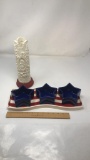 NATIVITY CANDLE &  STAR SPANGLED PLATTER