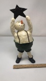 GLITTER SNOWMAN FIGURINE