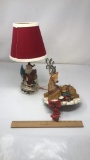 SANTA LAMP & REINDEER STOCKING HOOK