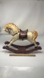 GLITTER ROCKING HORSE DECORATION