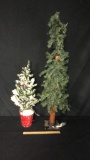 2) PRE-LIT DECORATIVE TREES