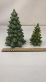 GREEN GLITTER PINE TREES