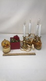CANDLES, SNOW GLOBE, & MISTLETOE ORNAMENT