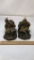 PAIR OF NATIVE AMERICAN HUNTER BOOKENDS