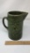 MCCOY GREEN PITCHER WITH GRAPE DESIGNS