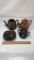 3) VINTAGE JAPANESE TEA POTS & ASHTRAY