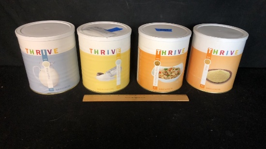 4) THRIVE LIFE 21-2,016 SERVING EMERGENCY FOOD CAN