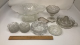 GLASS JUICER, COMPOTE BOWL, ASHTRAYS, & MORE