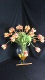 LARGE VASE AND FAUX TULIP DISPLAY