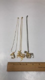 3) GOLD & SILVER TONE WESTERN PENDANTS & NECKLACE.