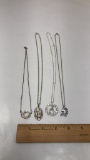 4) SILVER TONE WESTERN STYLE NECKLACES.