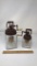 2) ANTIQUE DAZEY BUTTER CHURNS #20 #10 WITH PADDLE