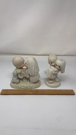 2) PRECIOUS MOMENTS NEWLY WED FIGURINES