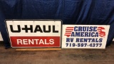 2) UHAUL & CRUISE AMERICA RV RENTALS SIGNS