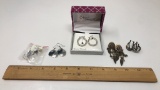 COLLECTION OF EARRINGS & EAR CUFFS