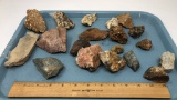 COLLECTION OF FOSSILS, ROCKS, STONES, & MINERALS