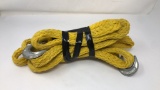 YELLOW WINCH LINE WITH HOOKS