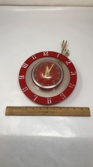 TELECHRON RED DOME WALL CLOCK