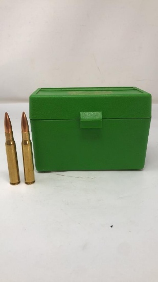 1) PLASTIC CASE OF 30-06 SPINGFIELD AMMO.