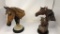 2) HORSE HEAD BUST STATUES