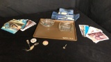 VINTAGE GROOMING KIT, POST CARDS, ASHTRAYS & MORE