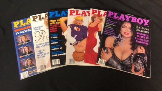VINTAGE PLAYBOY MAGAZINES 1989 FEB-JULY