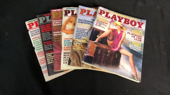 VINTAGE PLAYBOY MAGAZINES 1984 JUNE-DEC