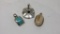 STERLING SILVER & STONE PENDANTS 55G