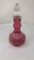 FENTON CRANBERRY GLASS MELON DECANTOR