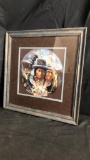 SITTING BULL FRAMED ART PRINT BY BOURDO