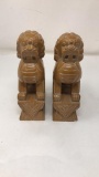 STONE FOO DOG BOOKENDS