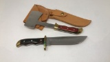 MIXED WOOD HANDLE KNIFE HATCHET SET