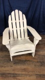 WHITE WOOD ADIRONDACK PATIO CHAIR