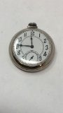 THE E. INGRAHAM CO SILVER-TONE POCKET WATCH